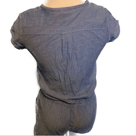 Tommy Hilfiger Blue Chambray Romper Sz M - Picture 2 of 6